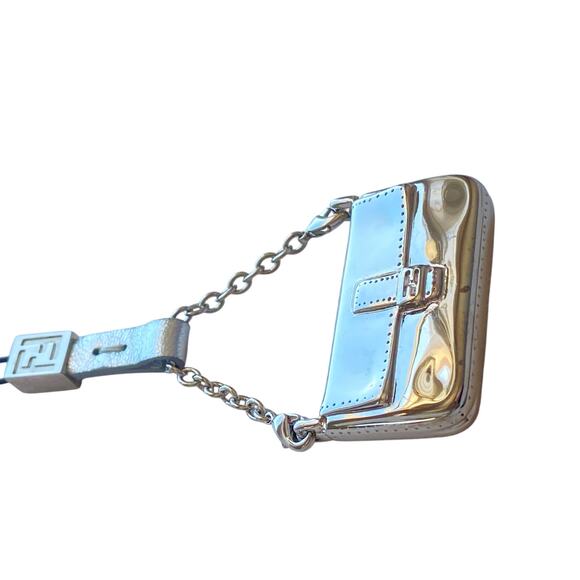 Authentic Fendi Silver Bag Charm / Keychain โ Iconic Baguette Design - Picture 5 of 10
